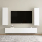 TV Cabinets 2 pcs White 12"x11.8"x43.3" Chipboard