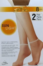 Omsa| Sun Light 8 den A`2 2-pack dámské ponožky  Univerzální nero/černá