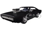 Doms 1970 Dodge Charger R/T Matt Black "Fast &amp; Furious" Movie 1/24 Diecast Model Car by Jada