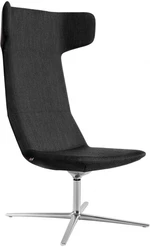 LD SEATING Designové křeslo FLEXI LOUNGE,FL-XL-RA-N6, kříž leštěný hliník