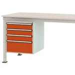 Manuflex ZB4813.2001 Vestavné pouzdro, Nutzhohe stacionárně 500 mm s 4 šuplíky. Pro stolní hloubka 1000 mm