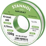 Bezolovnatý pájecí cín Stannol Kristall 600 Fairtin, bez olova, 100 g, 0.7 mm