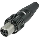 XLR kabelová zásuvka Rean AV Tiny XLR (RT5FCT-B), rovná, 5pól., černá