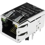 RJ45 konektor BEL Stewart Connectors SI-52008-F - zásuvka, vestavná horizontální RJ45 počet pólů: 8P8C, poniklovaná, kov, 1 ks