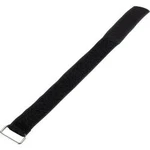 Pásek se suchým zipem a přezkou Basetech 98001c379, (d x š) 600 mm x 30 mm, černá, 1 ks