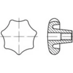 Hvězdicová ovládací matice TOOLCRAFT N/A, 10 mm, Šedá litina, 10 ks