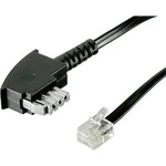 TAE, RJ12 fax kabel Basetech BT-1602085, 6.00 m, černá