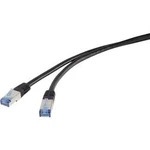 Síťový kabel RJ45 Renkforce RF-4534776, CAT 6A, S/FTP, 1.00 m, černá