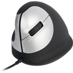 Optická ergonomická myš R-GO Tools RGOHELE RGOHELE, ergonomická, černá, stříbrná