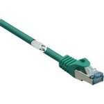 Síťový kabel RJ45 Basetech BT-1715425, CAT 6A, S/FTP, 15.00 cm, zelená