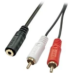 Cinch / jack audio adaptér LINDY 35677, černá