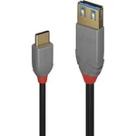 USB kabelový adaptér LINDY LINDY 0,15m USB 3.1 C/A m/f Anthra 36895, 15.00 cm, černá