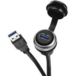 USB vestavný adaptér Lütze 490113.0200, IP20/IP65, Typ A, 2 m