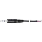 Jack kabel 3,5mm s ot. koncem stereo Voltcraft XL-AC35S, zástrčka rovná, černá