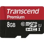 Paměťová karta microSDHC, 8 GB, Transcend Premium, Class 10, UHS-I