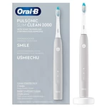 Zubná kefka Oral-B Pulsonic Slim Clean 2000 Grey sonická zubná kefka • viac ako 31 000 vibrácií za minútu • 3 režimy čistenia • Li-ion batéria • výdrž