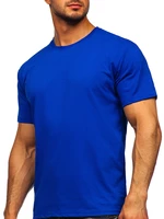 Královsky modré pánské tričko bez potisku Bolf 192397