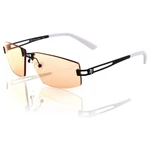Herné okuliare Arozzi VISIONE VX-600, jantarová skla (VX600-1) čierne/biele okuliare k PC • redukujú škodlivé modré svetlo • UV ochrana • certifikácia