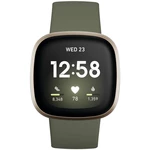 Inteligentné hodinky Fitbit Versa 3 - Olive Green/Soft Gold Aluminum (FB511GLOL) inteligentné hodinky • 1,58" OLED displej • dotykové a tlačidlové ovl