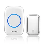 CACAZI FA58 Wireless Waterproof Self-powered Doorbell No Battery Required 1 Transmitter 1 Receiver Home Ring Bell