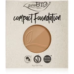 puroBIO Cosmetics Compact Foundation kompaktný púdrový make-up náhradná náplň SPF 10 odtieň 04 9 g