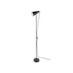 Čierna stojacia lampa Leitmotiv Mini Cone, výška 147,5 cm