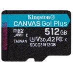 Pamäťová karta Kingston Canvas Go! Plus MicroSDXC 512GB UHS-I U3 (170R/90W) (SDCG3/512GBSP) pamäťová karta microSD • kapacita 512 GB • trieda UHS 3 (U