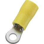 TRU COMPONENTS 738406 guľaté káblové oko  Prierez=6 mm² Ø otvoru=10.5 mm čiastočne izolované žltá 50 ks