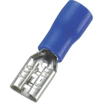TRU COMPONENTS 1572132 faston zásuvka  Šírka zástrčky: 4.8 mm Hrúbka konektora: 0.5 mm 180 ° čiastočne izolované modrá 1
