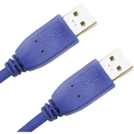 JJ JouJye #####USB-Kabel #####USB 3.2 Gen1 (USB 3.0 / USB 3.1 Gen1) #####USB-A Stecker, #####USB-A Stecker 1.00 m modrá