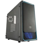 Cooler Master Masterbox E500L Win midi tower PC skrinka čierna, modrá 1 predinštalovaný ventilátor, bočné okno, prachový