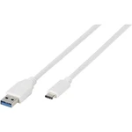 Vivanco #####USB-Kabel #####USB 3.2 Gen1 (USB 3.0 / USB 3.1 Gen1) #####USB-A Stecker, #####USB-C™ Stecker 1.00 m biela
