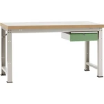 Manuflex WP5407.6011 Kompletný štandardný pracovný stôl PROFI s plastovou platňou, ŠxHxH = 1500 x 700 x 840 mm