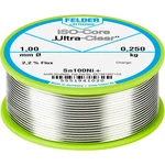 Felder Löttechnik ISO-Core "Ultra-Clear" Sn100Ni+ spájkovací cín bez olova cievka Sn99,25Cu0,7Ni0,05 0.250 kg 1 mm