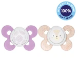 CHICCO Cumlík Physio Comfort silikónový dievča - bodky/líška 2 ks, 6-16 m CHICCO Cumlík Physio Comfort silikónový dievča - bodky/líška 2 ks, 6-16 m