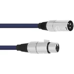 Omnitronic 3022010N XLR prepojovací kábel [1x XLR zástrčka 3pólová - 1x XLR zásuvka 3pólová] 5.00 m modrá