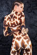 Sexy Animal Costume Women - Festival Bodysuit - Sexy Cosplay Costume - Giraffe print Bodysuit - Rave Bodysuit Women - Rave Outfit - Rave Clothing - Bu