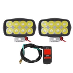 12V 12W Motorcycle LED Headlights 1200LM Spotlights Super Bright Fog Spot Lamp Waterproof Auxiliary Driving Lights Headl