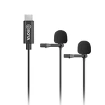 BOYA BY-M3D Dual Lavalier Microphone Omnidirectional Digital Clip-on Lapel Collar Mic for USB Type-C Android Smartphone