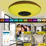 120W LED Ceiling Lamp Bluetooth Music Speaker Dimmable RGB Light Remote Control