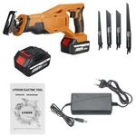288VF Li-ion Cordless Reciprocating Saw Rechargeable Electric Recip Sabre Saw W/ 4pcs Blade & 1pc Battery