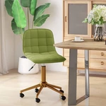 Otočná jídelní židle samet / kov Dekorhome Světle zelená,Otočná jídelní židle samet / kov Dekorhome Světle zelená
