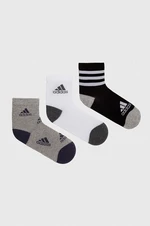 Detské ponožky adidas Performance 3-pak šedá farba