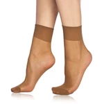Sada dvou párů silonkových matných ponožek v bronzové barvě Bellinda DIE PASST SOCKS