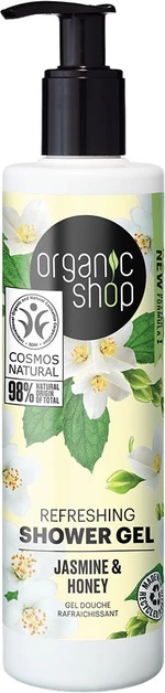 Organic Shop Osviežujúci sprchový gél, jazmín a med 280 ml