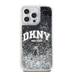 Zadní kryt DKNY Liquid Glitter Arch Logo pro Apple iPhone 13 Pro, černá