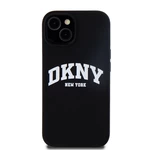 Zadní kryt DKNY Liquid Silicone Arch Logo MagSafe pro Apple iPhone 14, černá