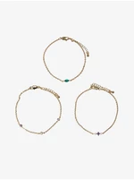 Set of three women's bracelets in gold color Pieces Birthe