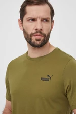 Tričko Puma pánske,zelená farba,jednofarebné,586669