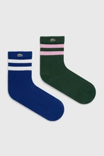 Ponožky Lacoste 2-pak zelená farba
